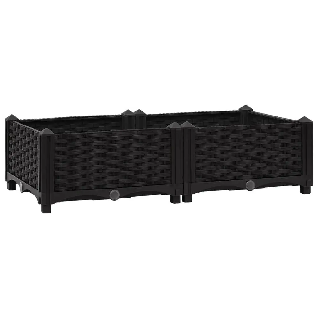 Raised Bed 31.5x15.7x9.1 Inches Polypropylene Rectangular Garden Planter