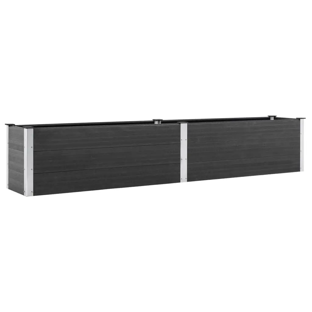 WPC Gray Garden Raised Bed 78.7x19.7x21.3 Inches Low Profile Composite Planter