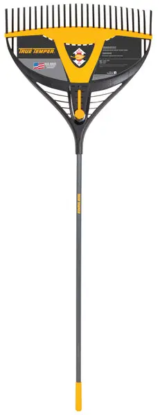 True Temper 2916900 Wet-N-Dry Leaf Rake 26 Inch Heavy Duty Garden Tool