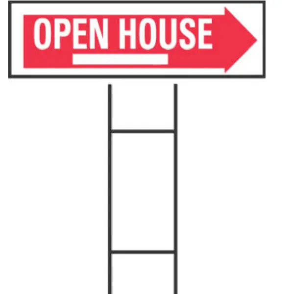 Hillman Fasteners 842232 Open House Sign Plastic Realtor Sign Property Sales