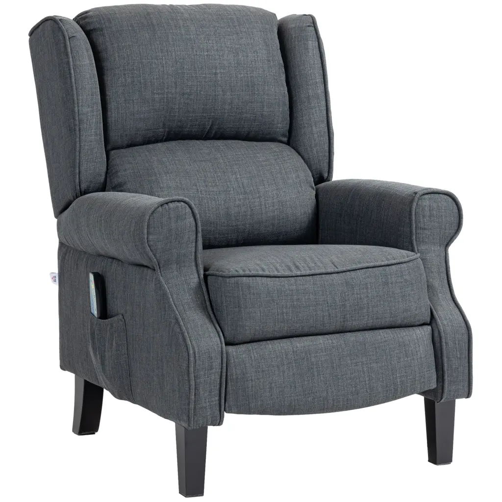 Homcom Vibrating Massage Recliner Chair Living Room Reclining Feature aosom business