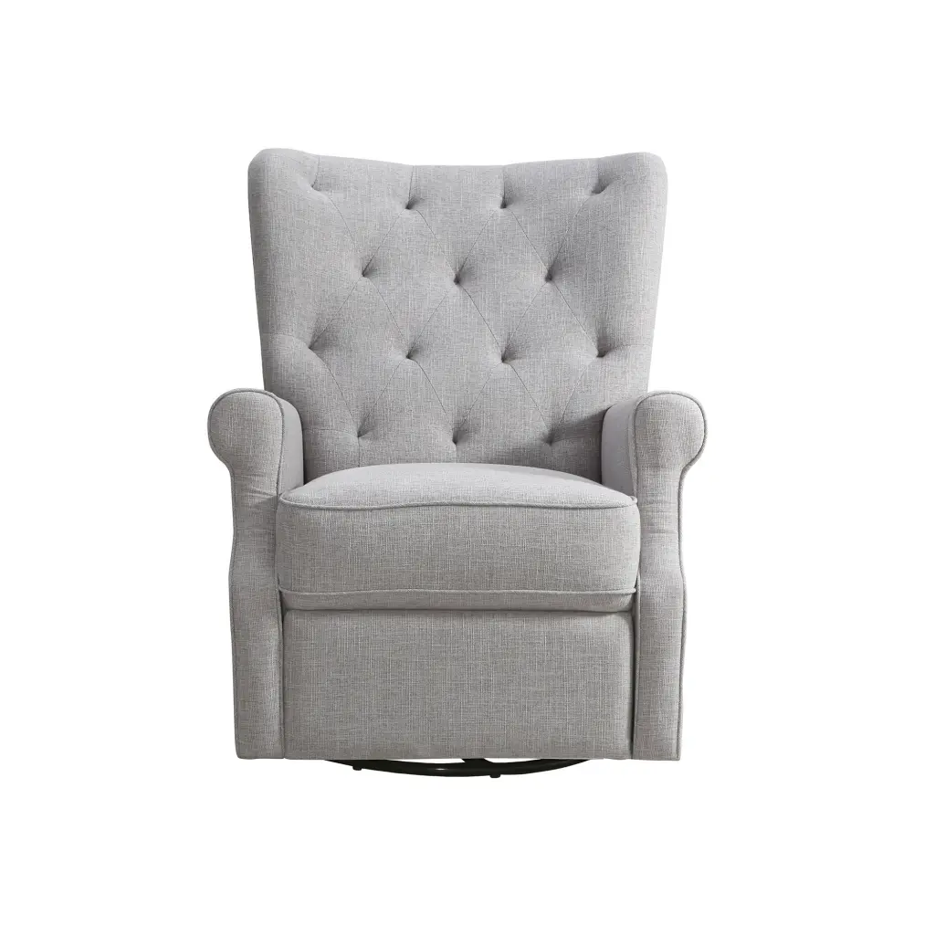 Alice Wingback Recliner Linen Grey Material Living Room b2714