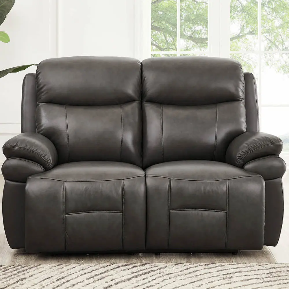 Springdale Power Headrest Zero Gravity Reclining Loveseat Gray Memory Foam hydeline furniture