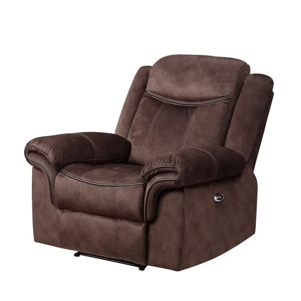 Jimny Domino Coffee Power Recliner Premium Coffee Material luxe modern furniture