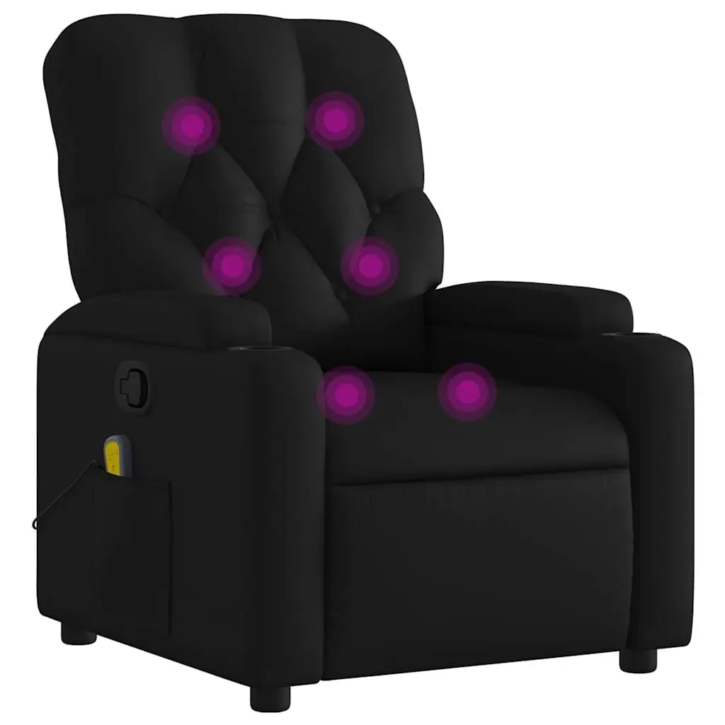 Massage Recliner Chair Black Faux Leather Electric Power Lift Reclining Chair