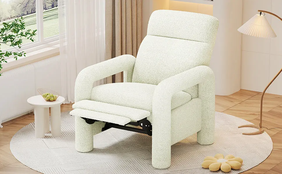 31.25 Inch Push Back Recliner Armchair Upholstered Recliner Chair Single Seater nh-ocean furniture