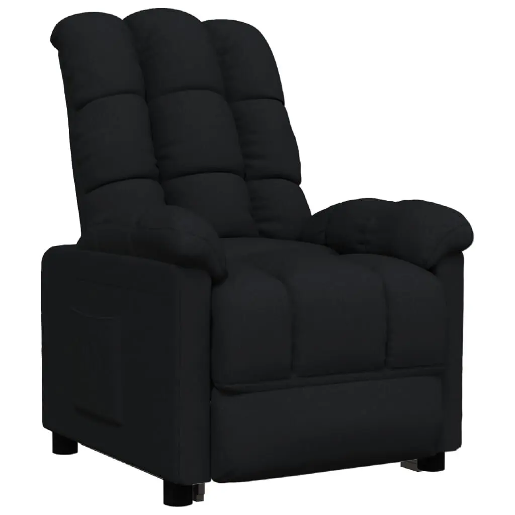 Recliner Black Fabric Living Room Furniture