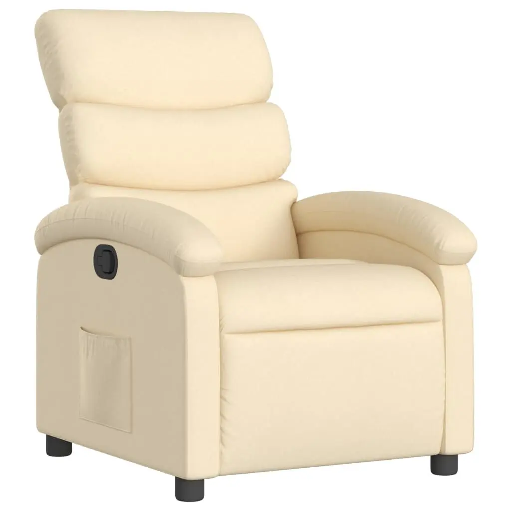 Recliner Chair Cream Fabric Living Room Comfortable Lounge Chair