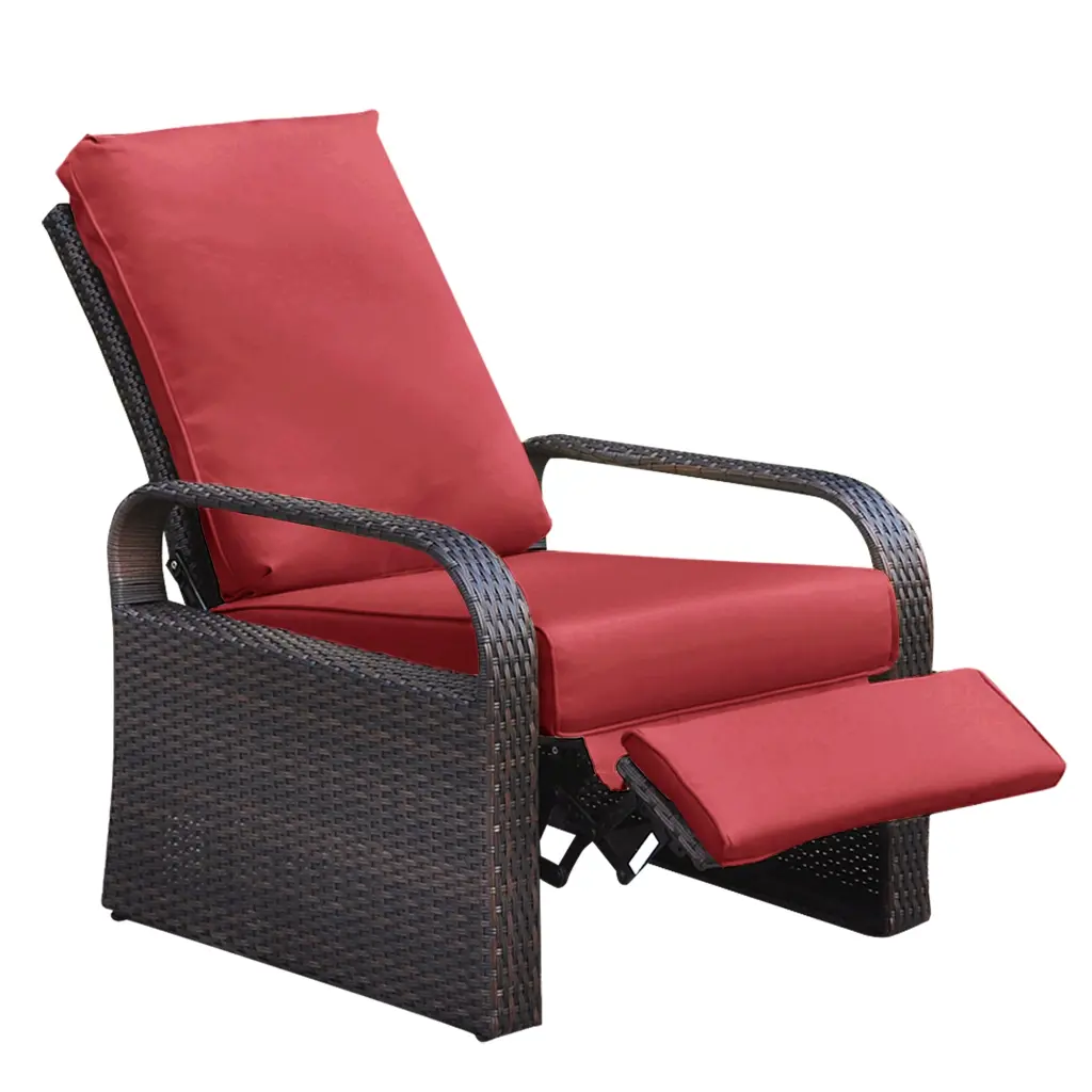 Outdoor Garden Recliner Chair Automatic Customizable Wicker Lounge Recliner romantic furniture