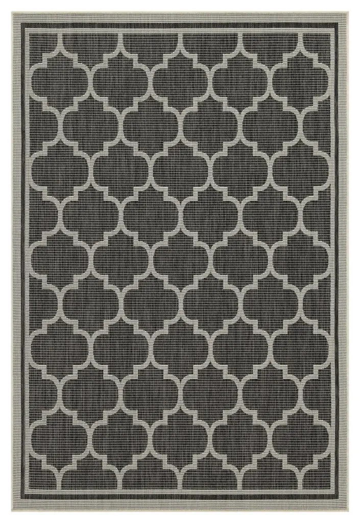 Sunshine GC Har2005 Anthracite 5 Ft. 3 . X 7 Ft. 3 . Indoor Outdoor Rug icona home decor