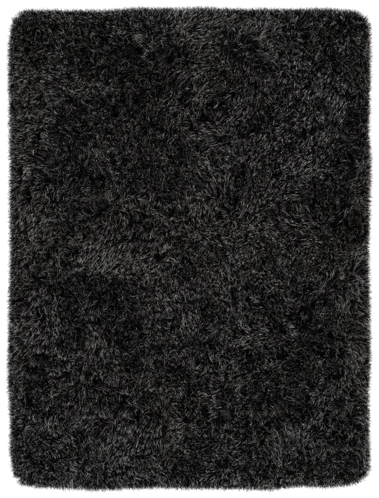 Casual Solid Hue Cut Pile 5x7.6 Rectangle Area Rug Antique Black kaleen