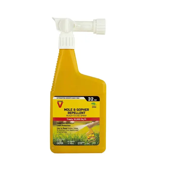 Victor M8002 Mole and Gopher Repellent Spray 32 Oz Natural Pest Control