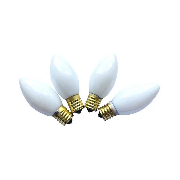 Santas Forest 19591 Christmas C9 Replacement Bulb Ceramic White Holiday Decor