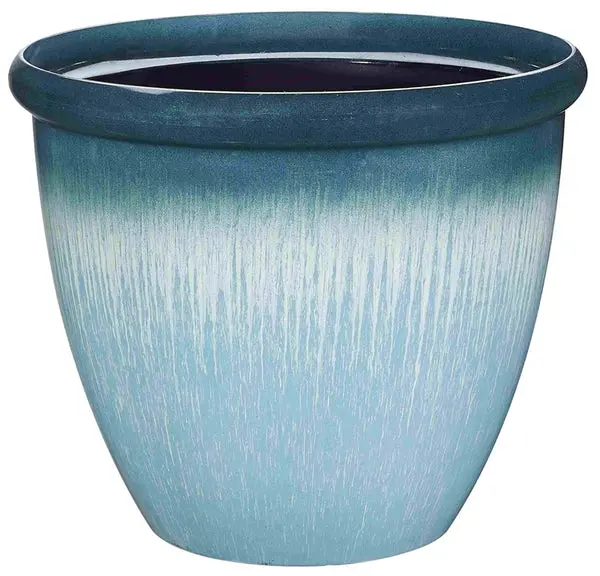 Landscapers Select PT-S010 Egg Rim Planter Resin Decorative Garden Pot