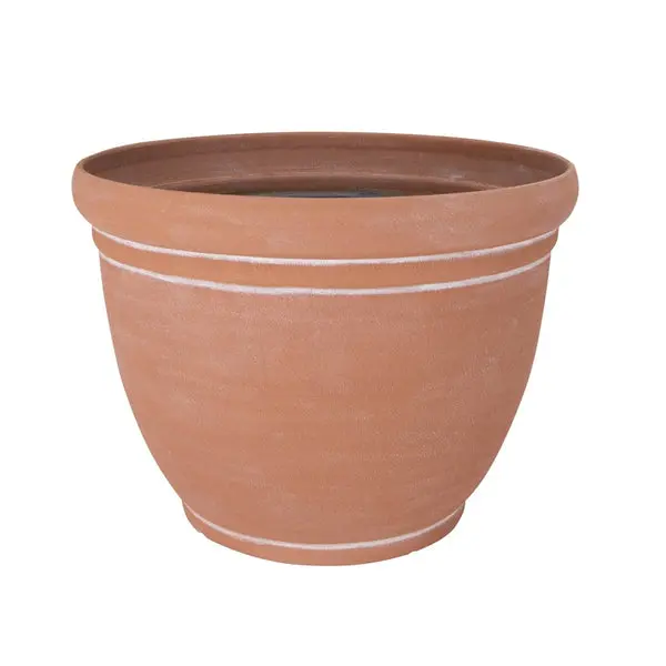 Landscapers Select PT-S060 Terra Cotta Resin Planter 18 Inch Large Outdoor Garden Decor