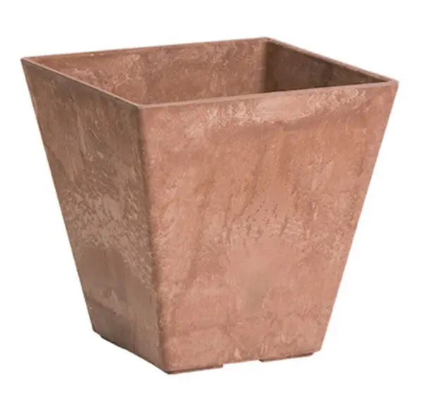 Novelty 35129 Square Ella Planter 12 Inch Large Resin Flower Pot