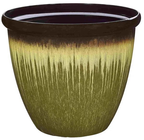 Soundbest PT-S011 Egg Rim Planter Resin 17.75 Inch Indoor Outdoor Decor