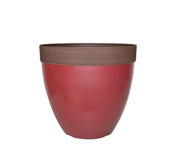 Southern Patio HDR-077084 Hornsby Planter Resin Red Outdoor Flower Pot