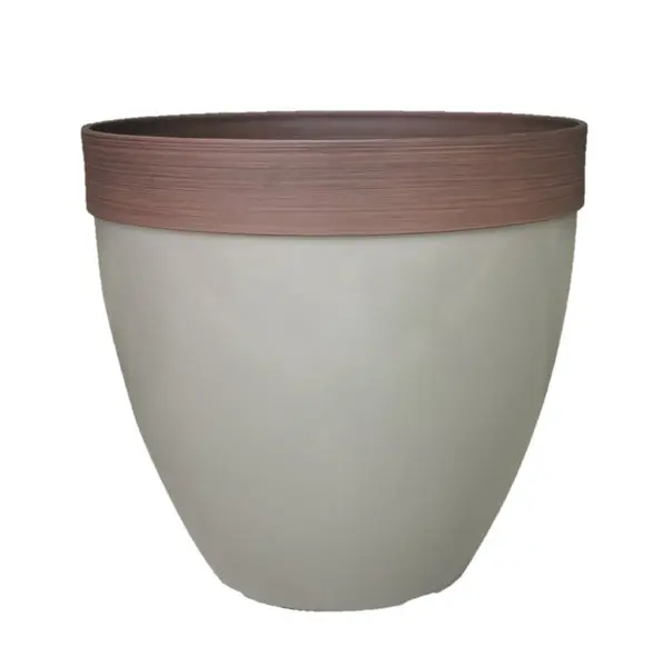 Southern Patio HDR-077107 Hornsby Planter Resin Taupe Outdoor Garden Decor