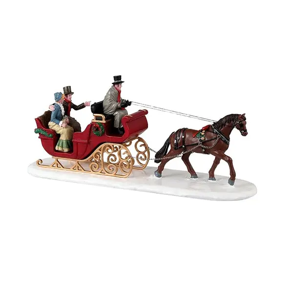 Lemax 33620 Christmas Scenic Sleigh Ride Resin Holiday Display