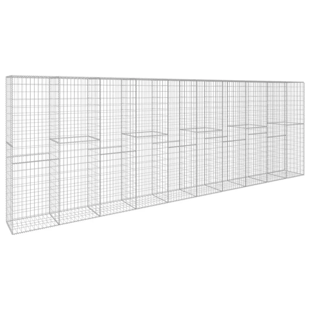 Gabion Wall Cover Galvanized Steel 236.2x19.7x78.7 Inches Large Landscape Barrier