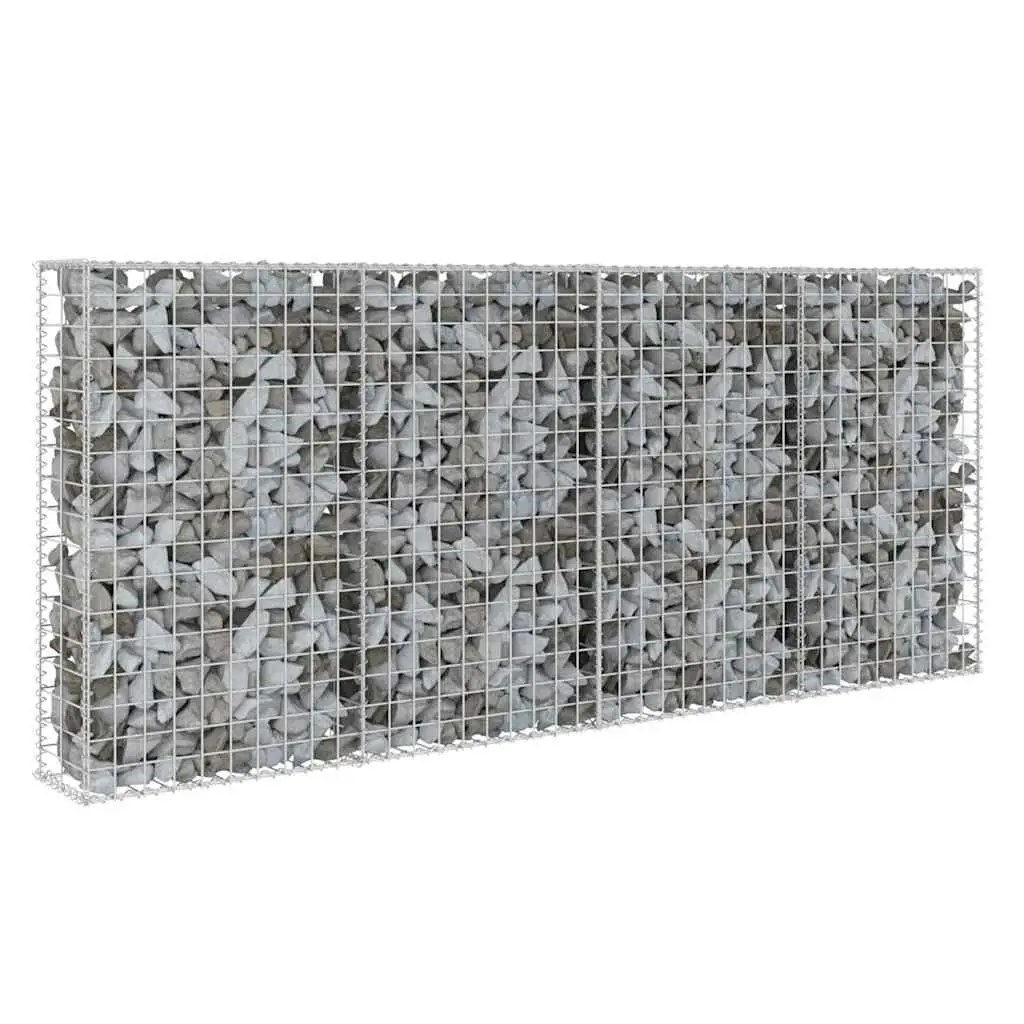 Gabion Wall Covers Galvanized Steel 78.7x7.87x33.5 Inches Outdoor Retaining Wall