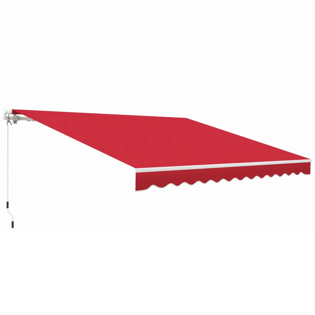 Outsunny 12' X 10' Retractable Awning Patio Sun Shade Shelter Aluminum Frame aosom business