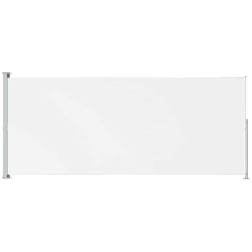 Patio Retractable Side Awning 70.9x196.9 Inches Cream Sun Shade Canopy
