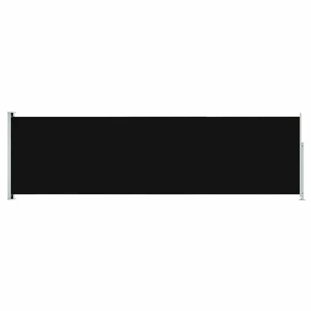Patio Retractable Side Awning 70.9x236.2 Inches Black Outdoor Shade Solution