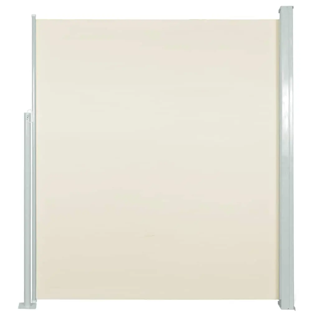 Retractable Side Awning 47.2x118.1 Inches Cream Outdoor Sun Shade