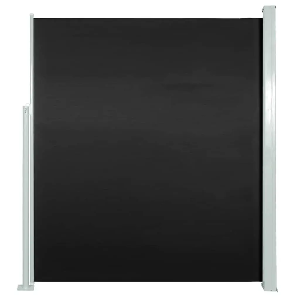 Retractable Side Awning 63x196.9 Inches Black Outdoor Shade Solution