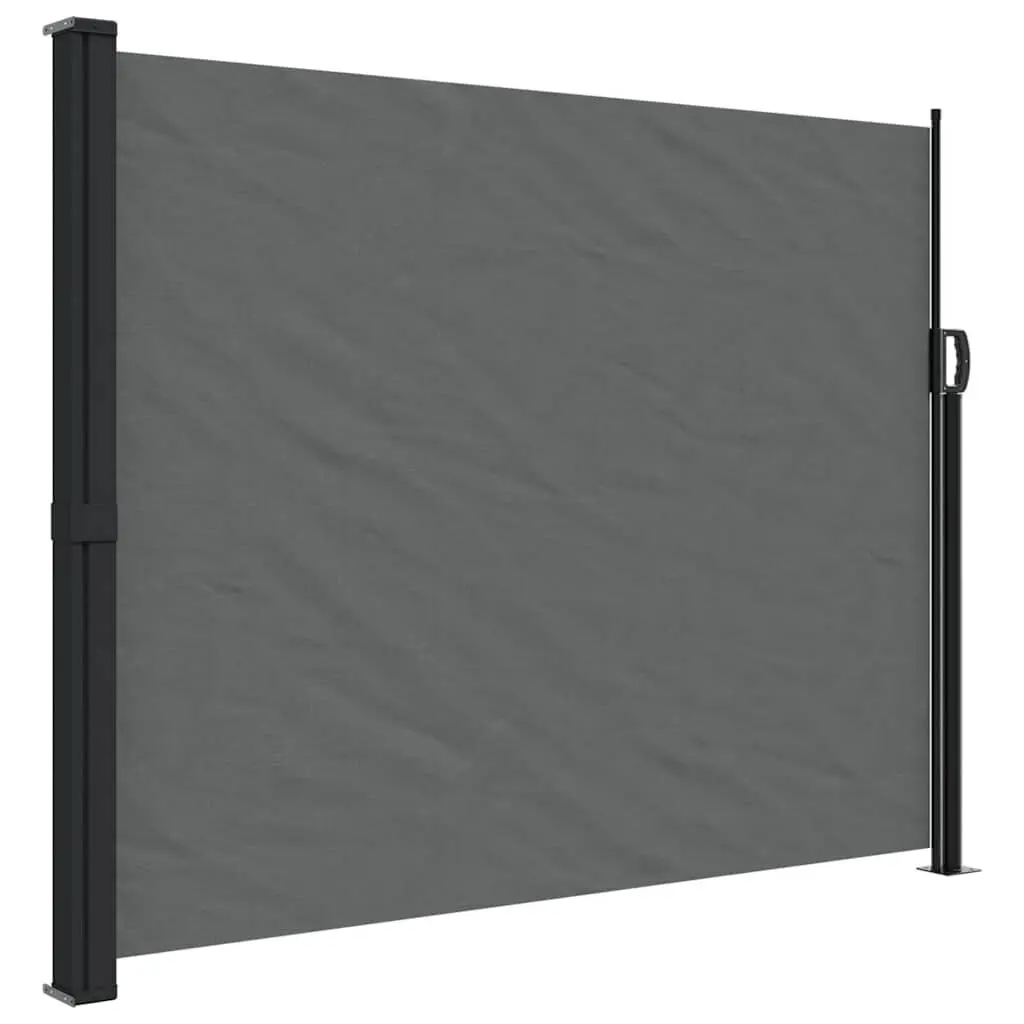 Retractable Side Awning Anthracite 63x236.2 Inches Outdoor Sun Protection