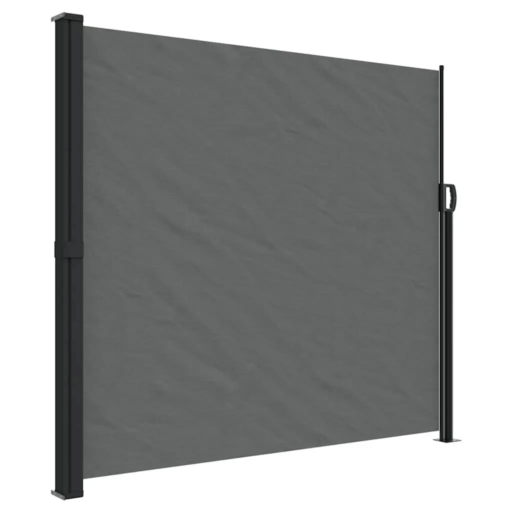 Retractable Side Awning Anthracite 70.9x196.9 Inches Outdoor Sun Shade