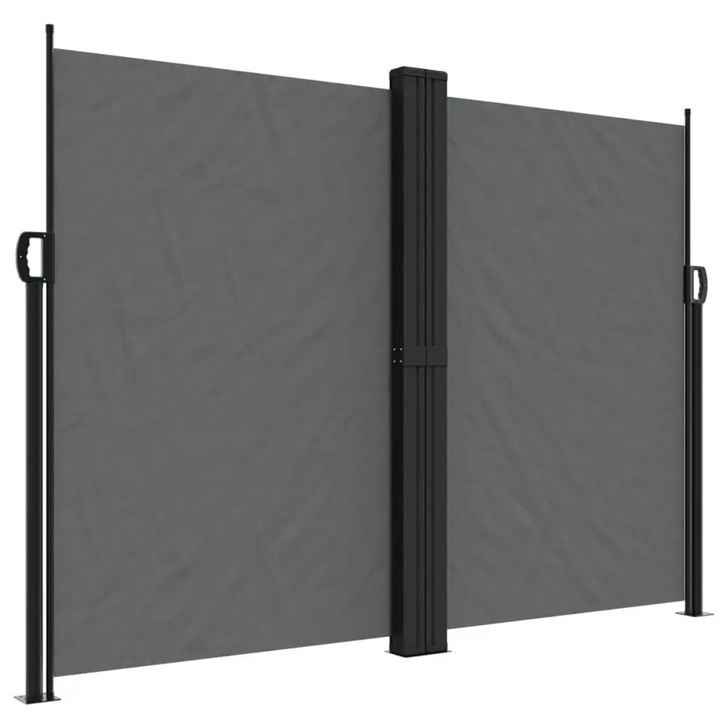 Retractable Side Awning Anthracite 70.9x472.4 Inches Large Sun Shade
