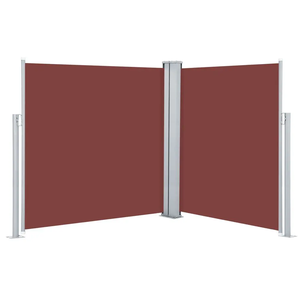 Retractable Side Awning Brown 55.1x236.2 Inches Outdoor Shade Solution