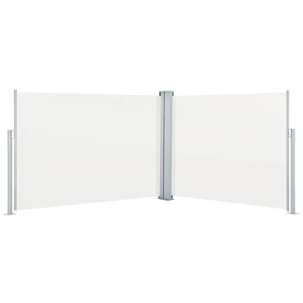 Retractable Side Awning Cream 47.2x393.7 Inches Sun Shade Patio or Deck