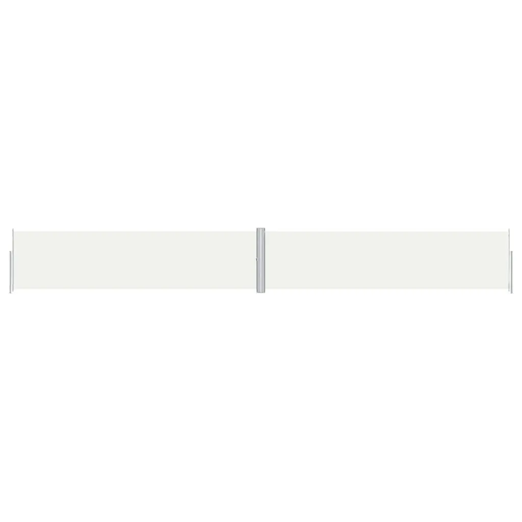 Retractable Side Awning Cream 63x472.4 Inches UV Protection Outdoor Shade