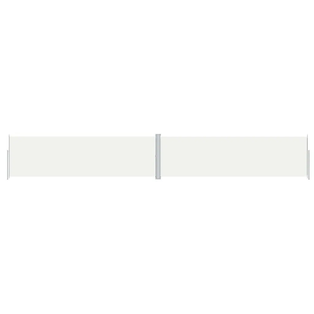 Retractable Side Awning Cream 70.9x472.4 Inches Weather Resistant Patio Cover