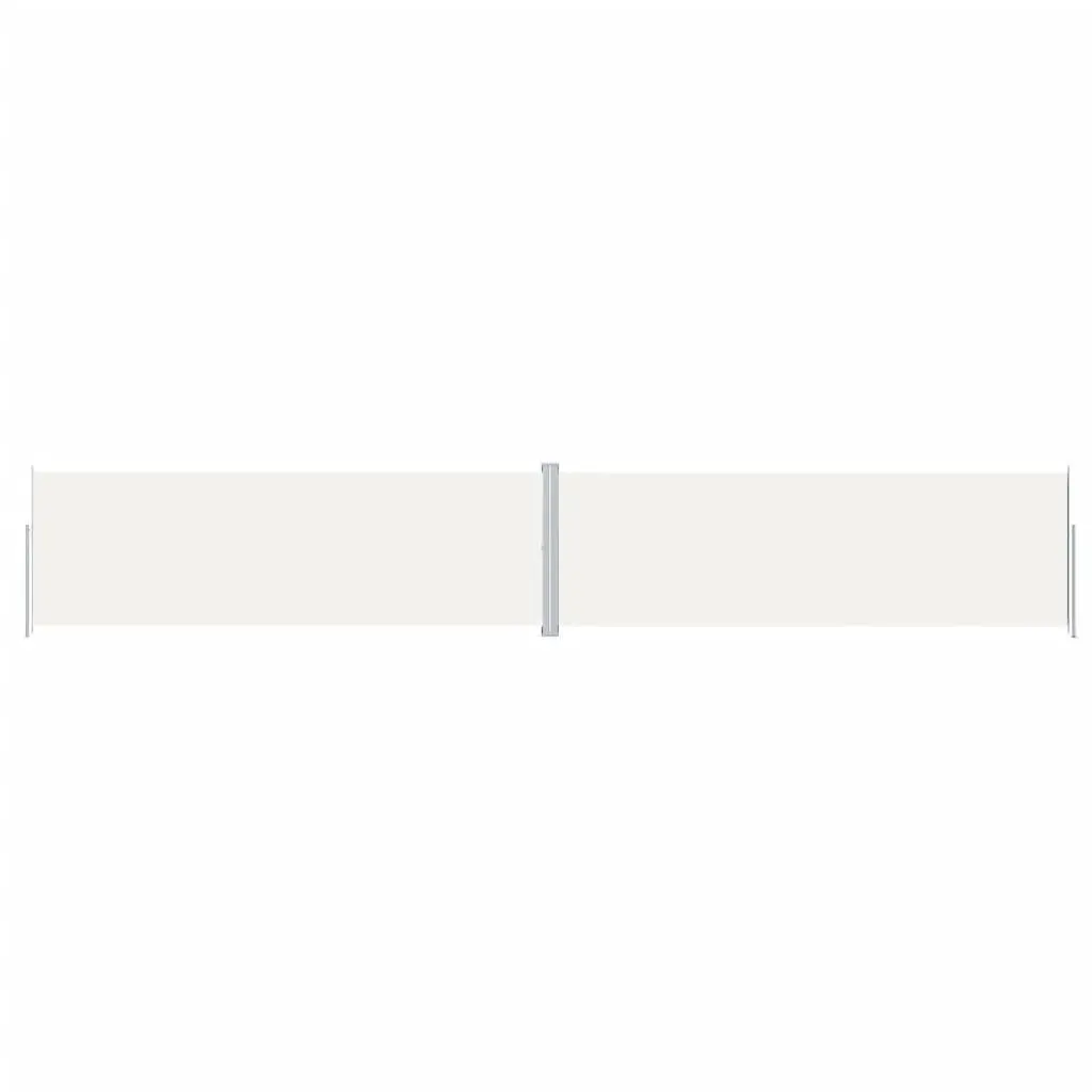 Retractable Side Awning Cream 78.7x472.4 Inches Durable Outdoor Canopy