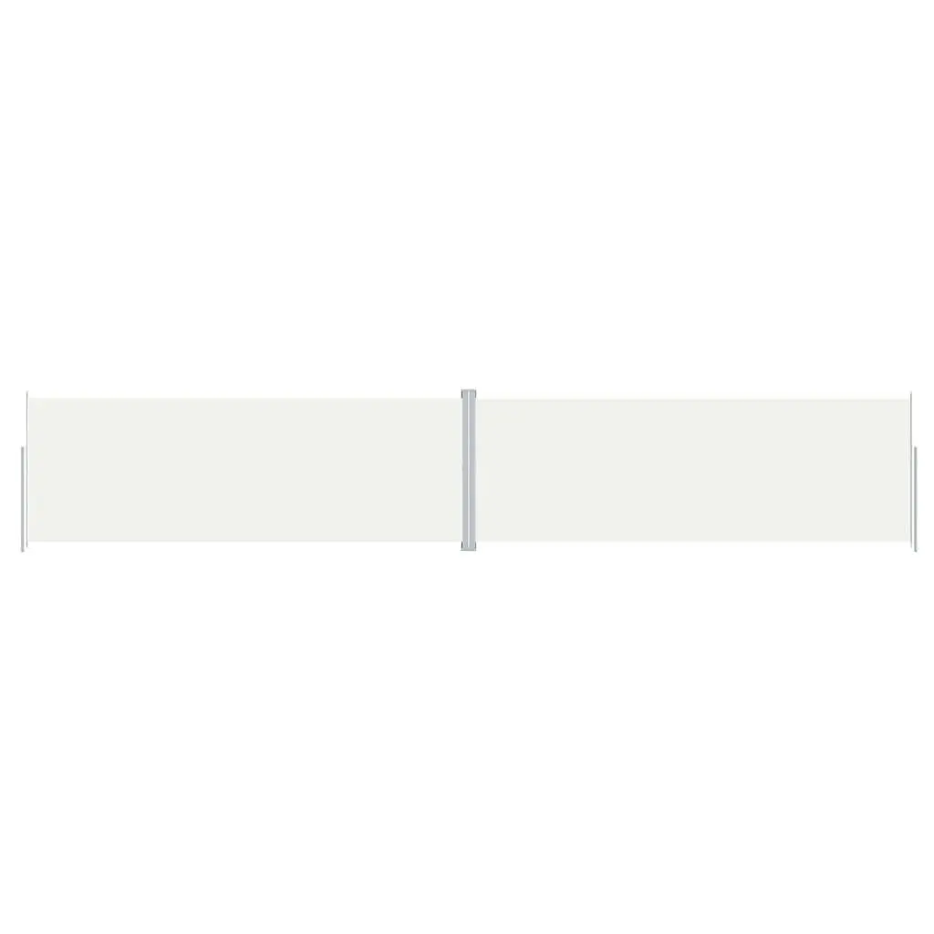 Retractable Side Awning Cream 86.6x472.4 Inches Large Patio Sunshade