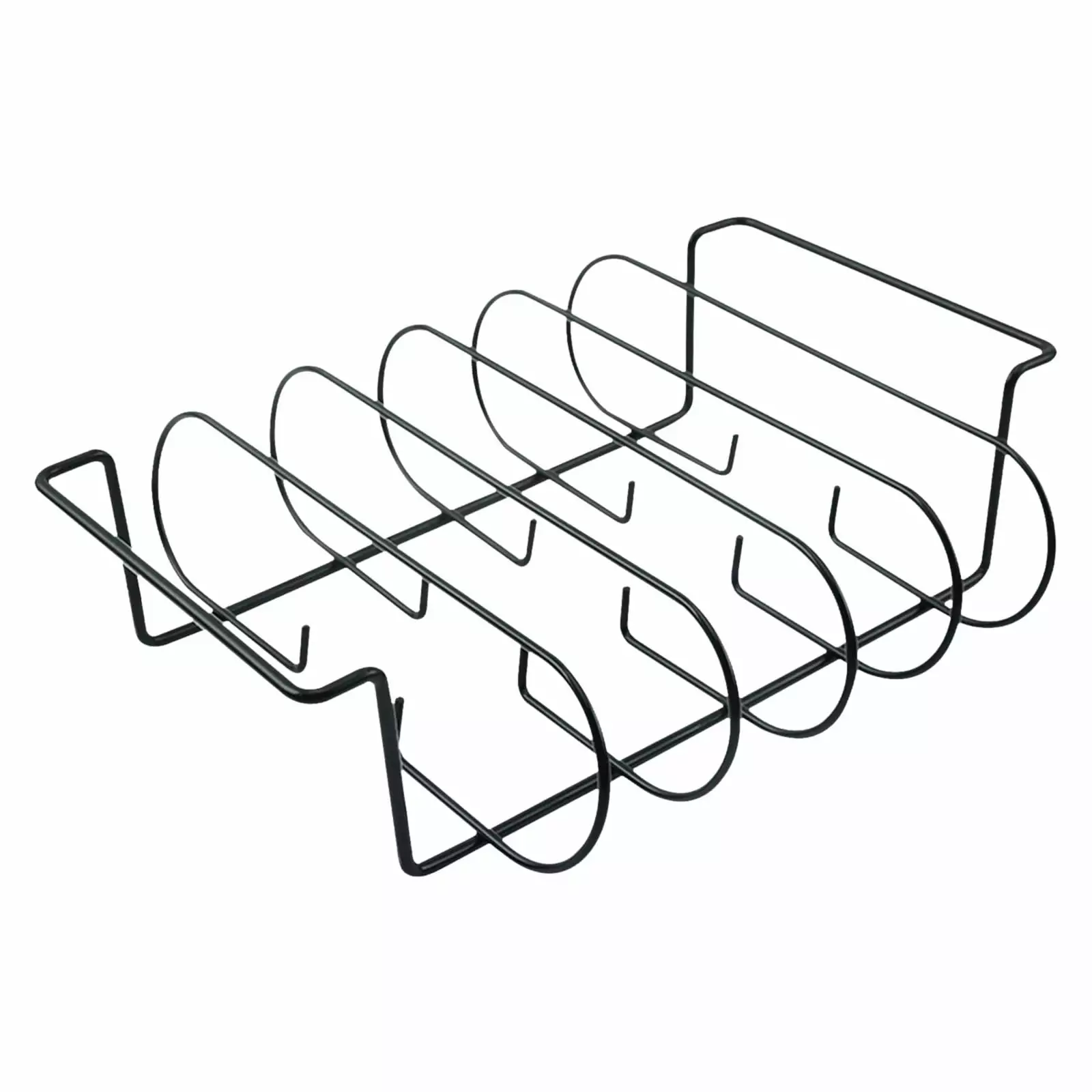 LMEEOR BBQ Grill Set Spareribs Rack Holds 5 Racks Gas Smoker and Charcoal Grill One