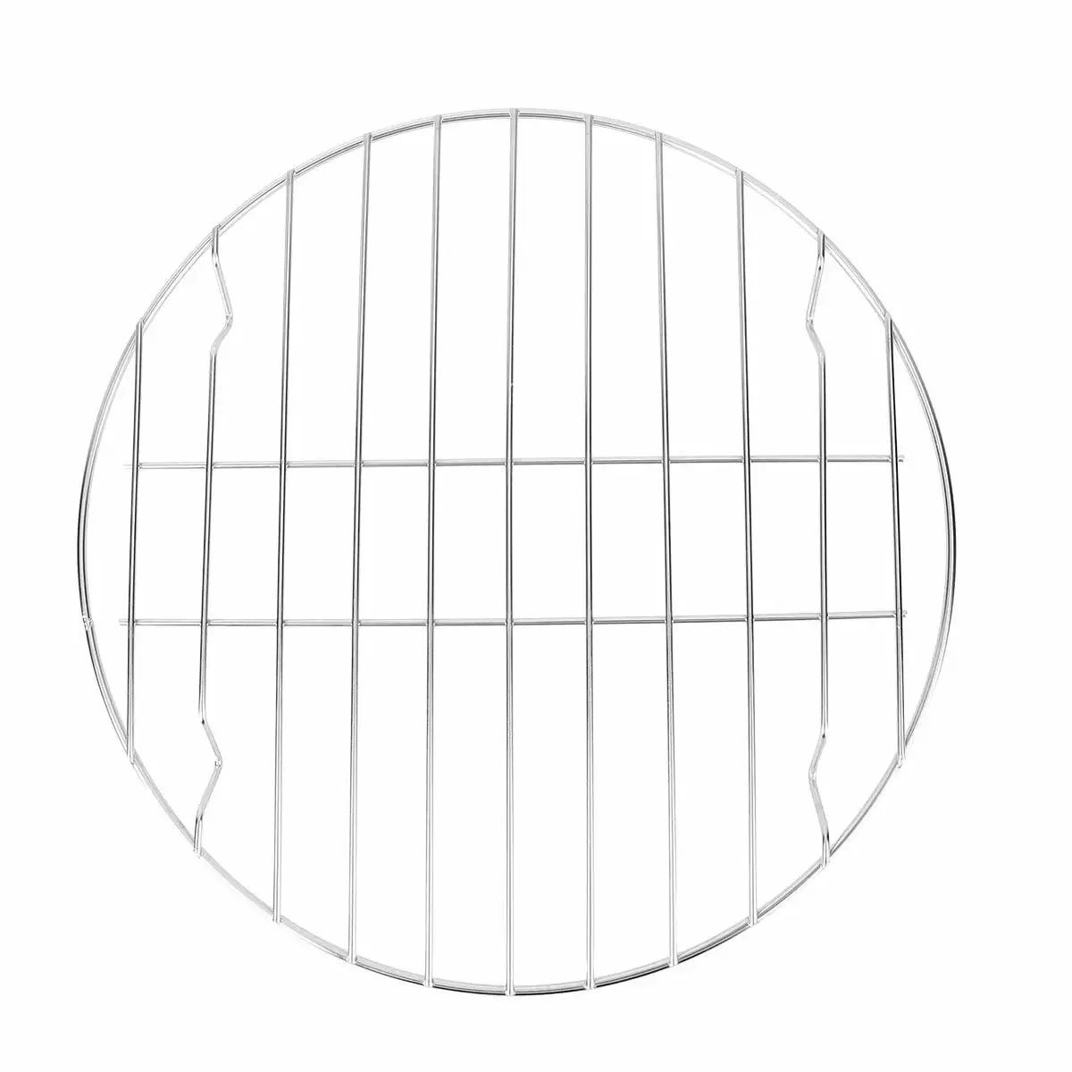 BESTONZON Stainless Steel Meat Net Grilling Rack Round Fish Vegetable Roast Rack 28cm