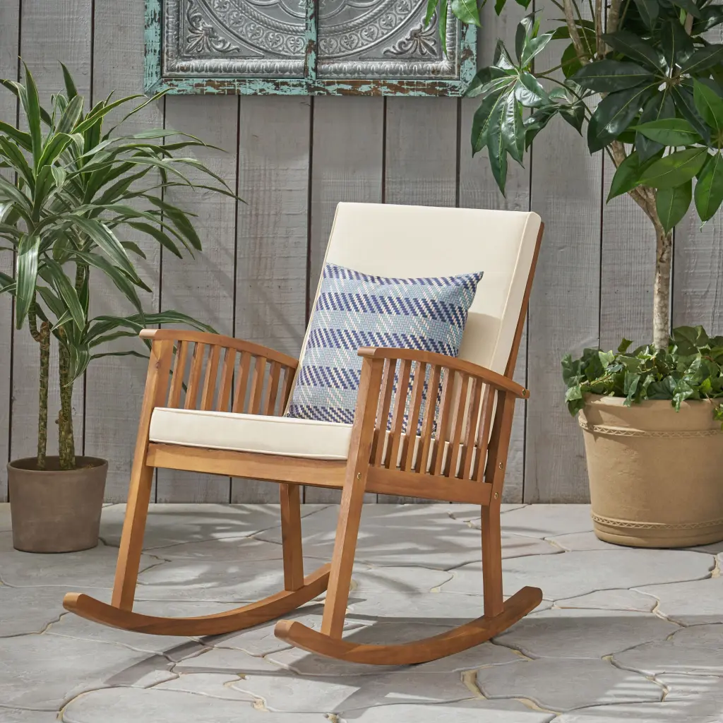 Casa Acacia Rocking Chair Brown Acacia Timber Comfortable Seating nh-teakstar