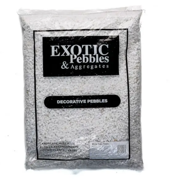 Exotic Pebbles BPW20-461 Decorative Bean Pebbles White Home and Garden Exotic Pebbles u0026 Aggregates
