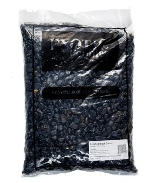 Exotic Pebbles PB20-0510 Polished Black Gravel Bag Landscaping Exotic Pebbles u0026 Aggregates