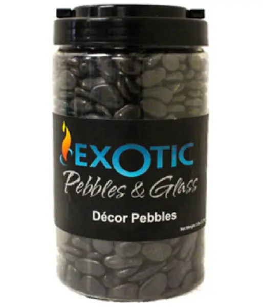 Exotic Pebbles PBS-0510J Black Decor Pebbles Landscaping and Vase Fillers Exotic Pebbles u0026 Aggregates