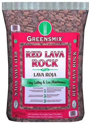 Waupaca Northwoods Greensmix Red Lava Rock 0.5 Cubic Feet