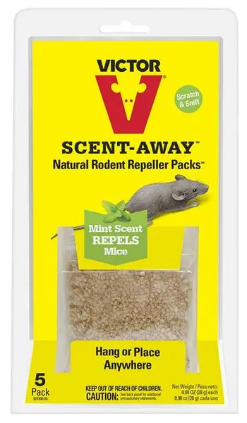 Victor M805 Scent-Away Natural Rodent Repeller Packs 5-Count Pest Control