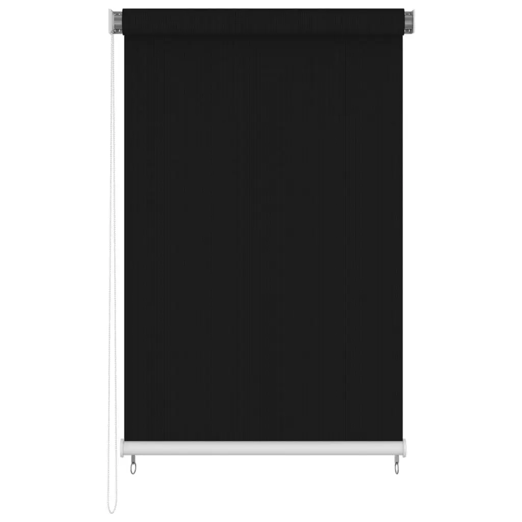 Outdoor Roller Blind 70.9x90.6 Inches Black Sun Shade Privacy Screen