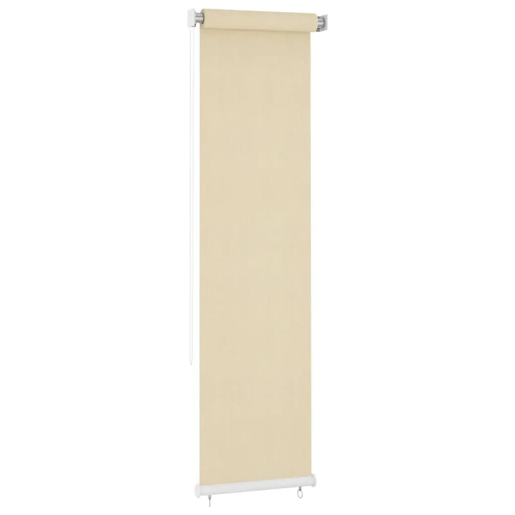 Outdoor Roller Blind Cream HDPE 23.6x90.6 Inches